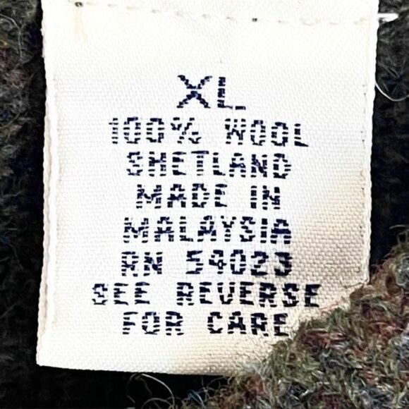 GAP 100% wool Green Classic Argyle V-Neck Grandpa’s Sweater XL - Picture 4 of 8